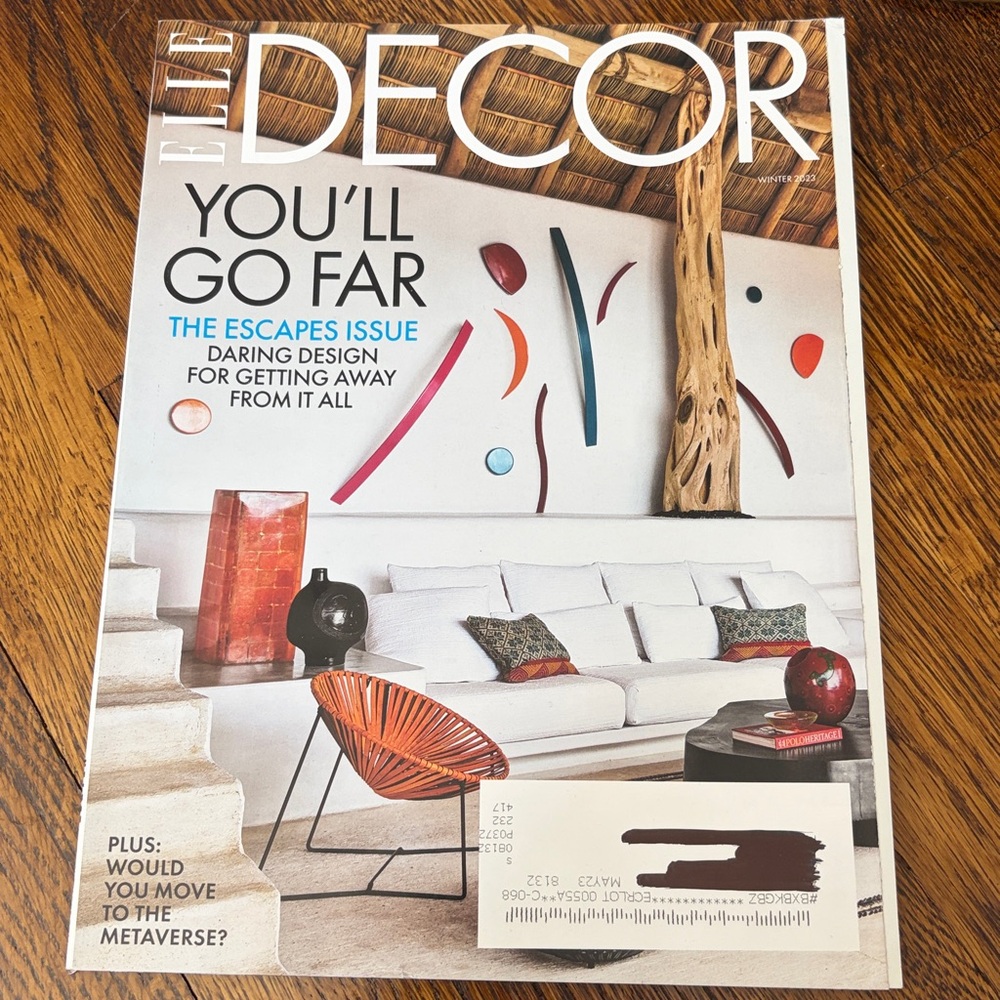 Elle Decor Magazine - Winter 2023 - NEVER READ!!  home decor interior design art